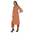 thumbnail image 3 of Moomaya Ensemble Kurta Palazzo Maxi pour Femmes Imprimé 2 Pcs Robe Tenue Tenue Ethnique, 3 of 5