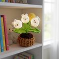 thumbnail image 4 of Handmade Crochet Panda Potted Night Light Cute Knitted Ornament Home Office Decor Gift, 4 of 5
