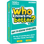 QUOKKA Fun Board Game for 8 10 Year Olds - Family Card Game for Kids Ages 6 7 & Adults - Who Knows Me Better | Guess Questions | Easy to Learn - Get to Know Your Friends & Family