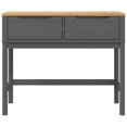 thumbnail image 3 of vidaXL Console Table FLORO Grey 89.5x36.5x73 cm Solid Wood Pine, 3 of 5