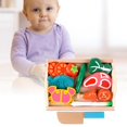 thumbnail image 2 of Milaget Wooden Food Toy Kitchen Montessori Party Cooking 10pc vegetable meat, 2 of 9