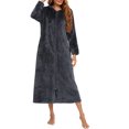 thumbnail image 1 of LSLJS Women's Fashion Fall and Winter New Long Sleeve Zipper Pajamas Home Wear, 1 of 4