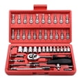 thumbnail image 1 of Labymos 46pcs Ratchet Wrench & Socket Tools Set 1/4-inch Drive Screwdriver Repairing Kit Combination Socket, 1 of 7