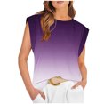 thumbnail image 1 of QUINDOS Débardeurs pour Femmes Liquidation Sport Violet Été Mode Décontracté Col Rond Sans Manches T-shirt Hauts Blouse Camisoles pour Femmes, 1 of 4