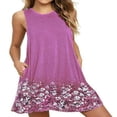 thumbnail image 1 of Women‘s Plus Size Sleeveless Swing Mini Dresses Summer Beach A Line Sundress, 1 of 3