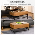 thumbnail image 4 of HOMCOM Lift Top Coffee Table with Hidden Storage Compartment Lift Tabletop, 4 of 9