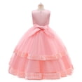 thumbnail image 2 of HAWEE Robe en Dentelle pour Fille pour Enfants Mariage Demoiselle d'Honneur Concours Fête Formelle Longue Robe Princesse Communion Robes en Tulle, 2 of 6