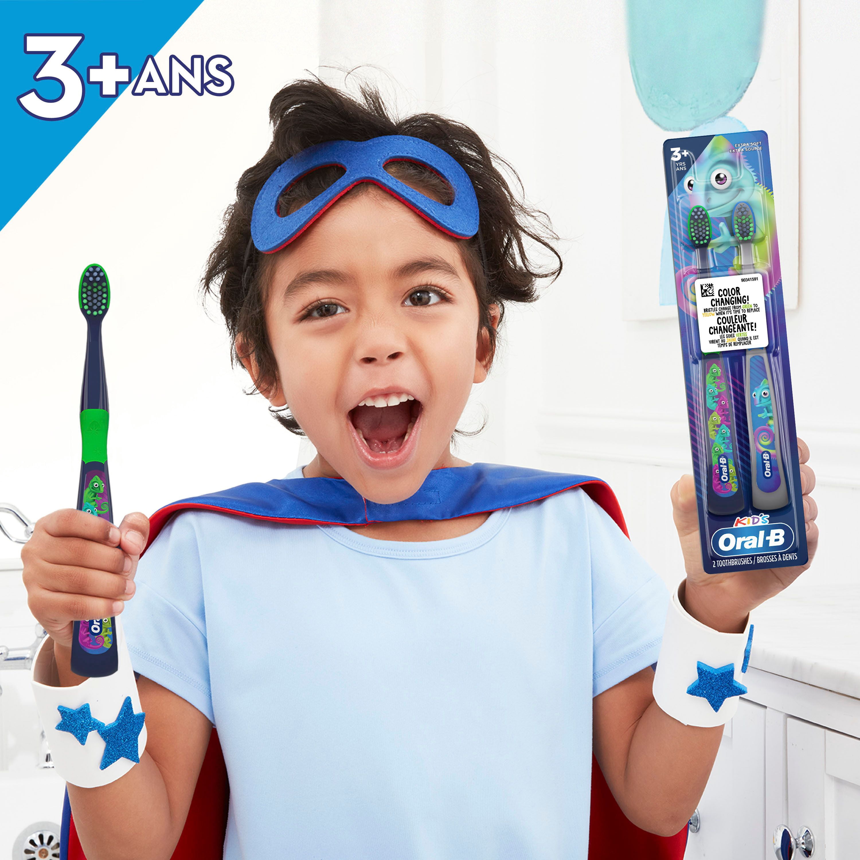 Oral-B Brosse à Dents Manuelle pour Enfants 3+ Ans, Soies Extra Souples
