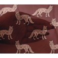 thumbnail image 4 of oneOone Viscose Chiffon Fabric Fox Block Print Fabric BTY 42 Inch Wide, 4 of 4