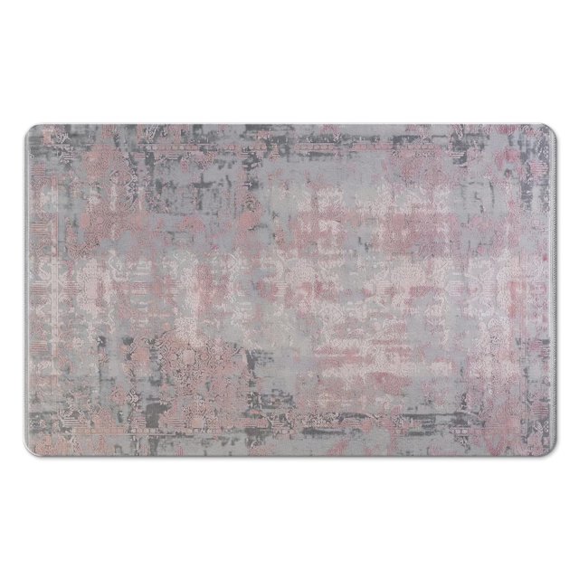 Stylish Living with our Modern Abstract Gray Runner Rug - Soft, Low-Pile, Non-Slip, Machine Washable, 20x32 inch - Perfect for Bathroom, Kitchen, Entryway