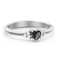 thumbnail image 1 of Birthstone Heart Ring with Shoulder Accents - Smokey Quartz (June), 1 of 4