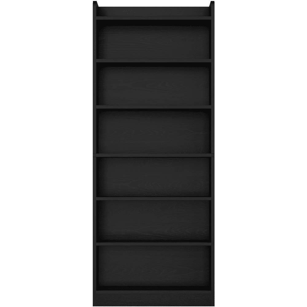 FullFurnique 7-layer Simple Tall Bookshelf with Top Open Compartment, Black