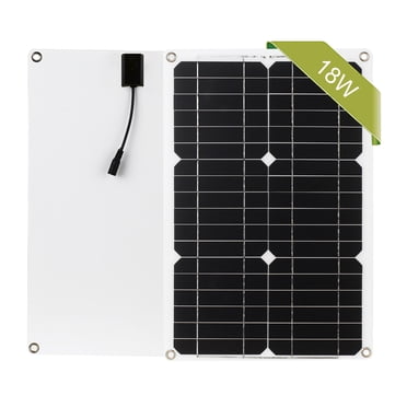 Amdohai Kit de Panneau Solaire 18W Port USB Double hors Grille Module Monocristallin avec Kits de Câbles de Connexion SAE