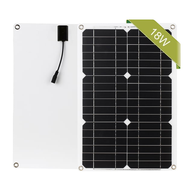 Riwcyla 18W Solar Panel Kit Off Grid Monocrystalline Module with SAE Connection Cable , perfect for daily use, outdoor activities, travel & casual occasions...
