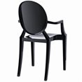 thumbnail image 3 of Modway Casper 18.5" Modern Plastic Dining Armchair, Black Finish, 3 of 5