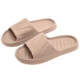 thumbnail image 1 of Mens and Womens Home Slippers Simplicity Solid Color Quick Drying Soft Sole Comfortable Non-Slip Indoor and Outdoor EVA Slippers Khaki-01, 1 of 1
