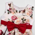 thumbnail image 4 of Penkiiy Robe Fleurie Filles Sans Manches Coton Imprimée Robes 7-8 Ans Rouge, 4 of 6