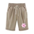thumbnail image 1 of Birdeem Top and Shorts Sets for Women Womens Elastic Waist Printing Drawstring Shorts, 1 of 12