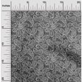 thumbnail image 2 of oneOone Rayon Gray Fabric Paisleys Sewing Craft Projects Fabric Prints By Yard 56 Inch Wide, 2 of 4