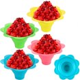 thumbnail image 1 of Tasses de Cornets de Neige à Fleurs Colorées : 50 Pcs Tasses à Goutte à Fleurs Réutilisables Tasses à Goutte pour Crème Glacée Bols à Crème Glacée pour Collation, 1 of 4