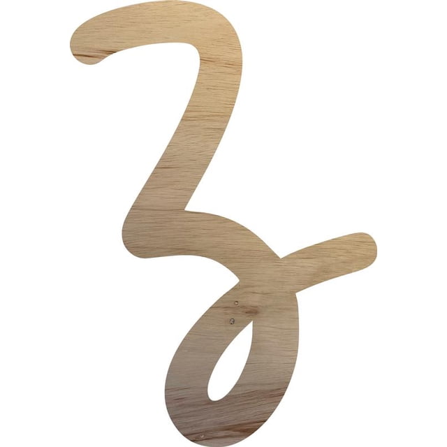 Wooden Letter Z Craft Project, 4'' Tall Small Unfinished Wood Alphabet Letter, DIY