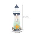 thumbnail image 2 of Wooden Lighthouse Decor Nautical Lighthouse Coastal Seaside Lighthouse Ornament, 2 of 8