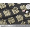 thumbnail image 2 of Soimoi polyester Crepe Fabric Seamless Baroque Damask Print Sewing Fabric Yard 52 Inch Wide, 2 of 3