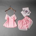 thumbnail image 1 of LSLJS 2PC Women Sexy Lace Patchwork Solid Lingerie Nightwear Underwear Robe Set Sleepwear, Lingerie Sets, 1 of 4