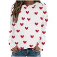 thumbnail image 5 of jsaierl Chandail en Molleton pour Femmes Graphique, Chandails en Molleton de la Saint-Valentin pour Femmes Mignons Imprimé Cœur Chandails en Molleton Tendance Chandail Col Rond Décontracté Manches Longues pour Femmes, 5 of 5