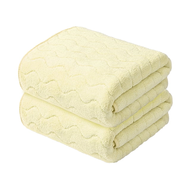 2Pcs Bath Towels For Bathroom Thick Soft Absorbent Towel Household Wash Face Gift Towel
