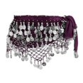 thumbnail image 3 of Maoww Belly Dance Waist Chain Purple Silver, 3 of 9