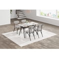 thumbnail image 1 of GloryStar 5-Piece Apartment Dining Set with Storage, Modern 43.3" Small Space Table & 4 Upholstered Chairs, Compact Kitchen Set for 4, 1 of 8