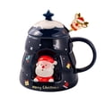 thumbnail image 2 of Vaidha Christmas Ceramic Mug Cute With Spoon Lid Large Capacity Household Ceramic Water Cup, 2 of 7