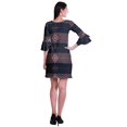thumbnail image 4 of Moomaya Robe Courte Imprimée pour Femmes, Manches Évasées, Coupe Droite, Robes pour Femmes, Vêtements d'Été Décontractés, 4 of 6