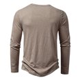 thumbnail image 2 of T-Shirt à Manches Longues pour Hommes Hommes Décontracté Uni Chandail à Manches Longues Col Rond T-Shirt Hauts Blouse T-Shirts pour Hommes Mode Into the Am T-Shirts pour Hommes T-Shirt à Manches Longues, 2 of 8