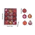 thumbnail image 3 of WLOELOEW 12-Piece Christmas Ball Ornament Set Red Plastic Glitter Special Shape Tree Pendant Mixed Decor For Xmas Tree Home Holiday B, 3 of 6