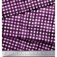 thumbnail image 2 of Soimoi Purple polyester Crepe Fabric Check Check Decor Fabric Printed Yard 52 Inch Wide, 2 of 2