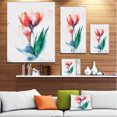 thumbnail image 3 of Red Hand drawn Tulips Sketch - Floral Canvas Art Print, 3 of 4