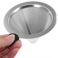 thumbnail image 2 of EeaseCA 1pc Stainless Steel Beverage Coffee Filter Funnel Strainer Funnel Kitchen Gadget, 2 of 7