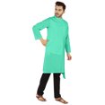 thumbnail image 2 of Atasi Indian Designer Kurta For Mens Party Wear Solid Color Ethnic Long Shirt, 2 of 7