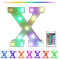 thumbnail image 1 of Lettres Lumineuses à DEL Colorées avec Télécommande? Lettres de Bar de Fête avec Lumières Décorations pour la Maison - Multicolore, 1 of 8