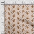 thumbnail image 2 of oneOone Rayon Beige Fabric Floral Sewing Material Print Fabric By The Yard 56 Inch Wide, 2 of 5