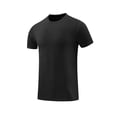 thumbnail image 2 of Styesk T Shirts for Man Men's Summer Solid Color Short Sleeved Outdoor Running Sports Ice Breathable Short Sleeved, 2 of 3