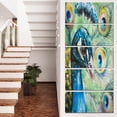 thumbnail image 1 of Grande Impression Aquarelle de Paon - Impression d'Art Abstrait sur Toile, 1 of 3