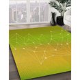 thumbnail image 3 of Ahgly Company Tapis d'Intérieur Lavables à la Machine, Carrés, Transitionnels, Verts, Tapis de Zone, 3 Pieds Carré, 3 of 7