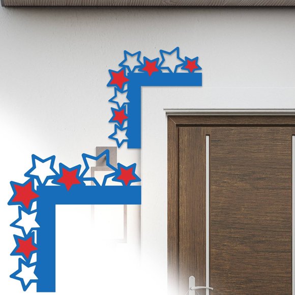Cqxid Household Doorplate Under $10 Independence Day Patriotic Door Corner Decoration Set Used For Porch Wall Decoration On The Anniversary Home Farmhouse Porch Door Decoration On One Side