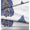 thumbnail image 2 of Soimoi Moss Georgette Fabric Leaves & Floral Block Decor Fabric Printed Yard 42 Inch Wide, 2 of 3