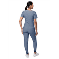 thumbnail image 2 of Adar Pro Heather Modern Athletic Scrub Set For Women - Modern V-Neck Scrub Top & Yoga Jogger Scrub Pants, 2 of 7