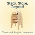 thumbnail image 4 of Foundations Simple Sitter 11” Low Wood Feeding Chairs, Stackable Wood Toddler Chairs with Food Service Grade Finish, 2 Pack, 4 of 11