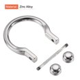 thumbnail image 4 of Unique Bargains 31mm U Shape Horseshoe D-Rings Zinc Alloy Electroplated Silver Tone 2 Pack, 4 of 5